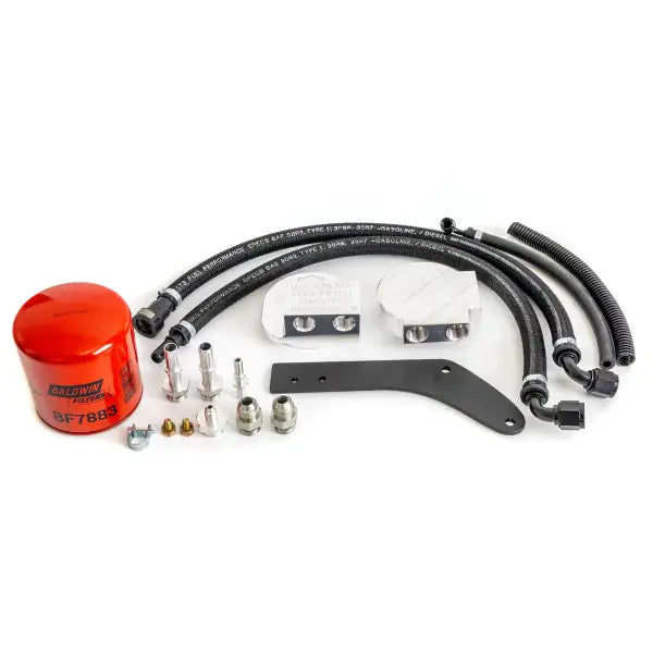 H&S Motorsports - 6.7L Powerstroke Upper Fuel Filter Relocation Kit (2017-2026)