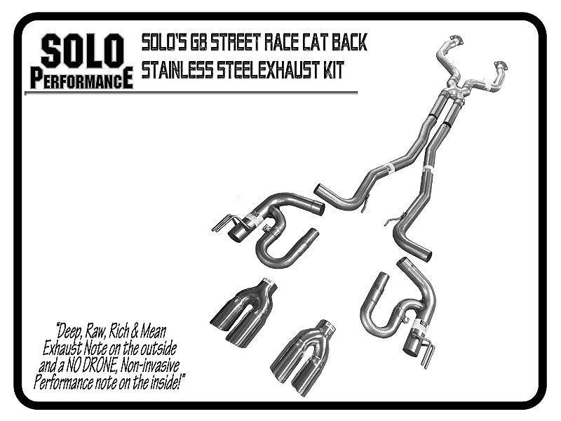 Solo Performance - Pontiac G8 GT/GXP 3" Street Race Cat Back Exhaust Kit (2008-2009)
