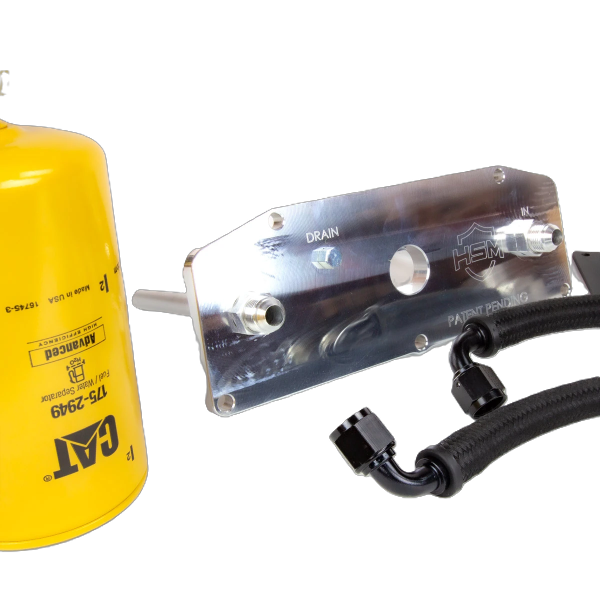 H&S Motorsports - 6.7L Powerstroke Lower Fuel Filter Upgrade - Short Bed w/Aftermarket Tank (2017-2022)