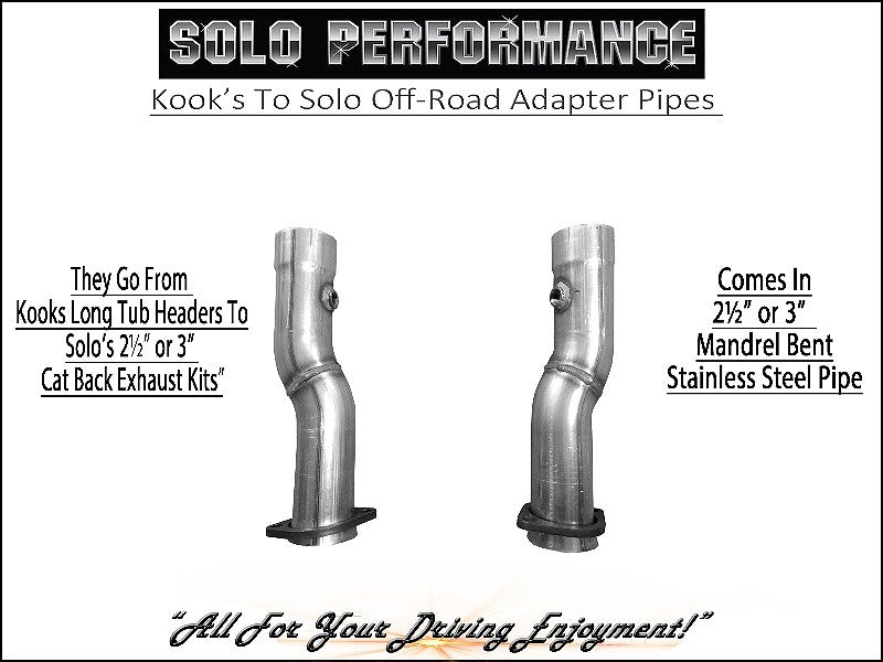 Solo Performance - Pontiac G8 GT/GXP Kooks to Solo Connection Pipes 2 1/2" (2008-2009)