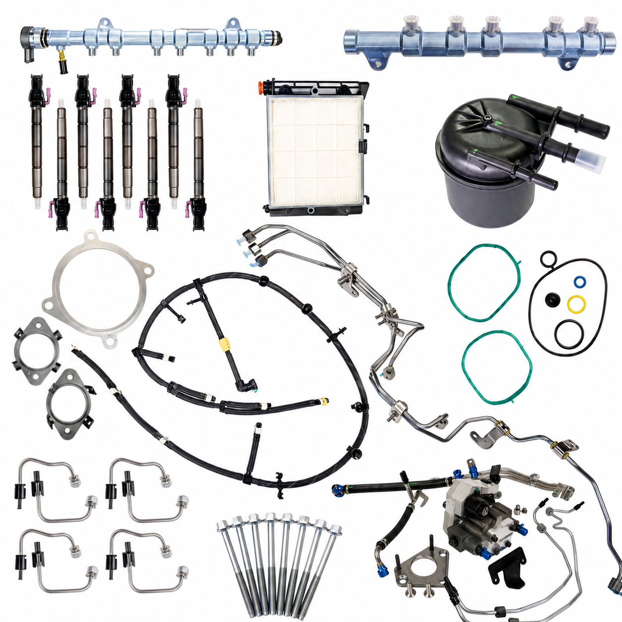 Thoroughbred Diesel - 6.7L Powerstroke Fuel System Contamination Kit w/DCR (2020-2022)