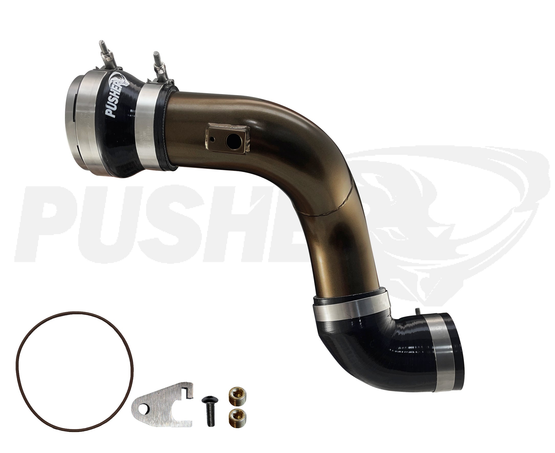 Pusher Intakes - 6.7L Powerstroke 3" Cold Side Charge Tube w/Throttle Valve Adapter (2017+)