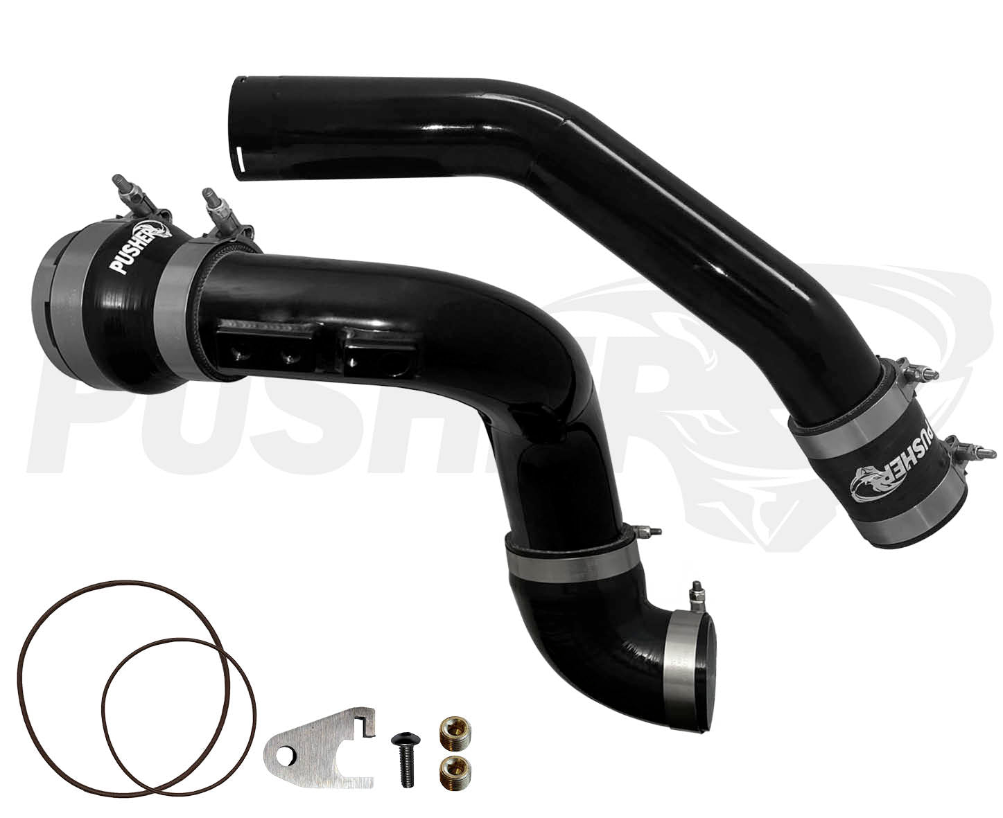 Pusher Intakes - 6.7L Powerstroke 3" Hot & Cold Side Charge Tubes w/Throttle Valve Adapter (2017-2022)