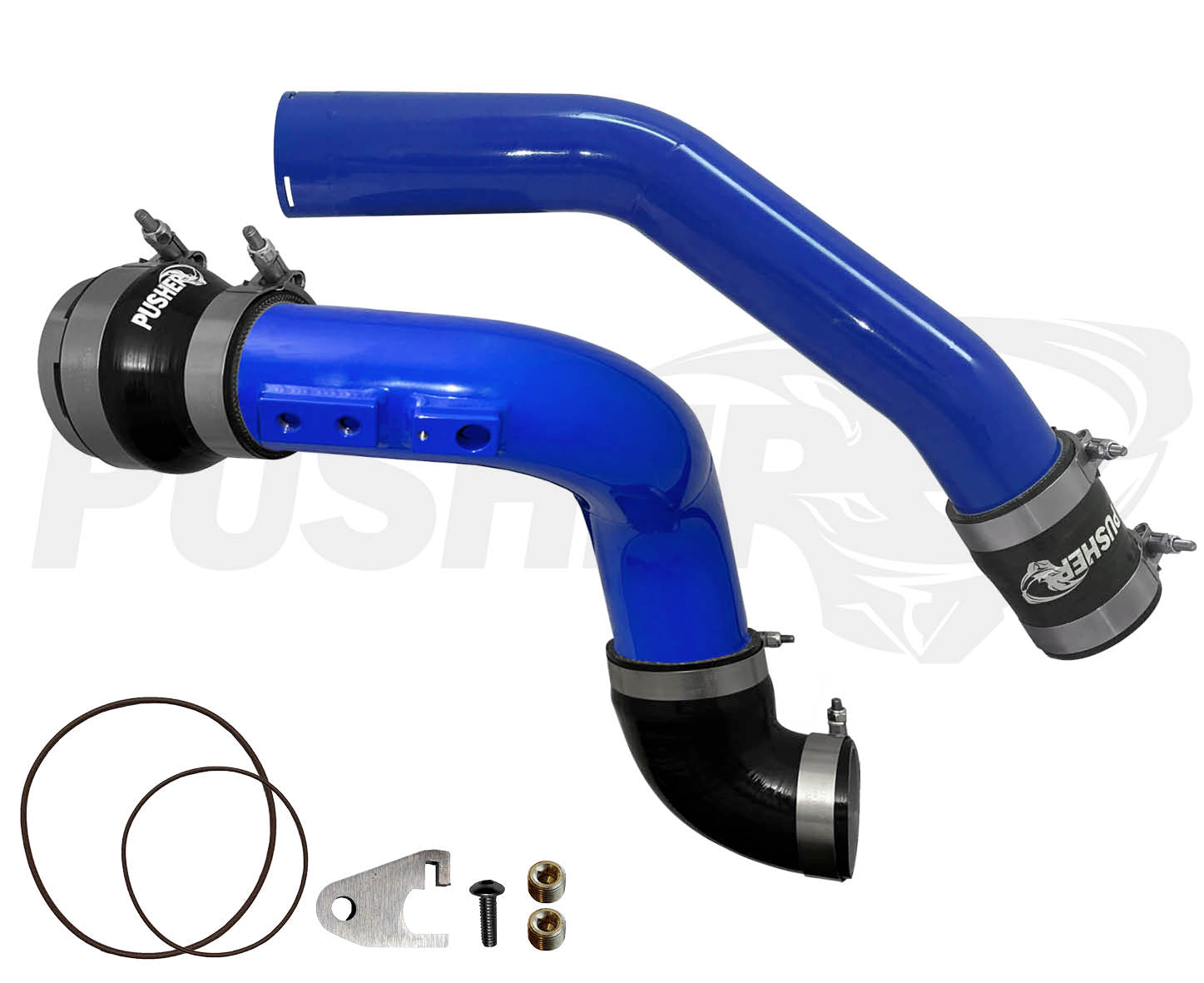 Pusher Intakes - 6.7L Powerstroke 3" Hot & Cold Side Charge Tubes w/Throttle Valve Adapter (2017-2022)