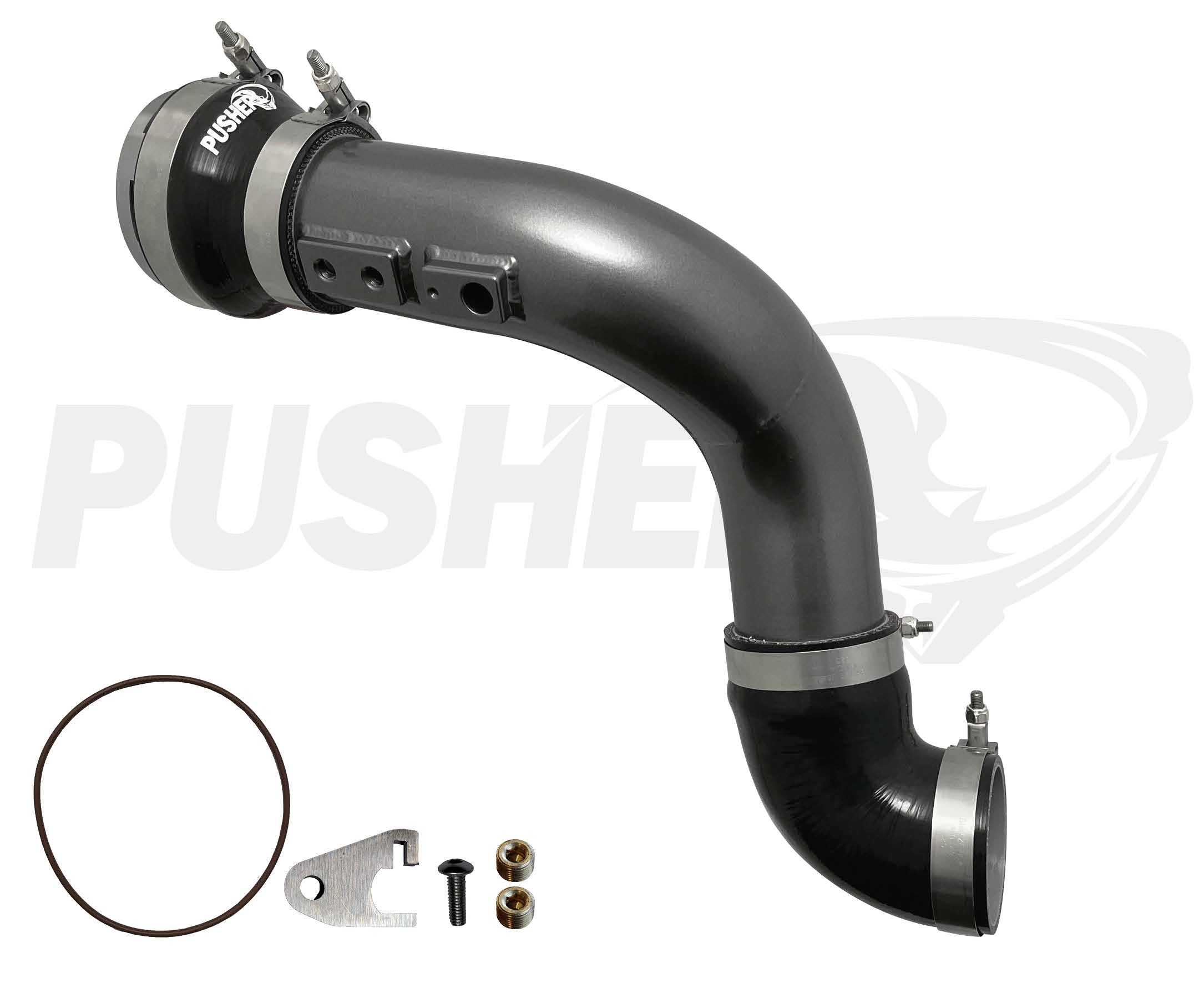 Pusher Intakes - 6.7L Powerstroke 3" Cold Side Charge Tube w/Throttle Valve Adapter (2017+)