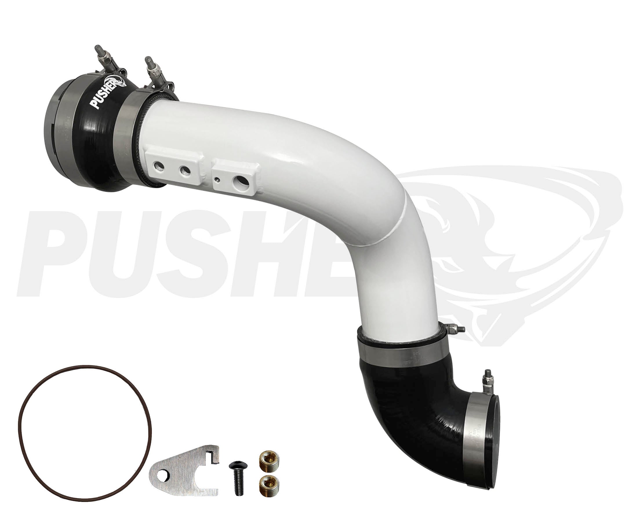 Pusher Intakes - 6.7L Powerstroke 3" Cold Side Charge Tube w/Throttle Valve Adapter (2017+)