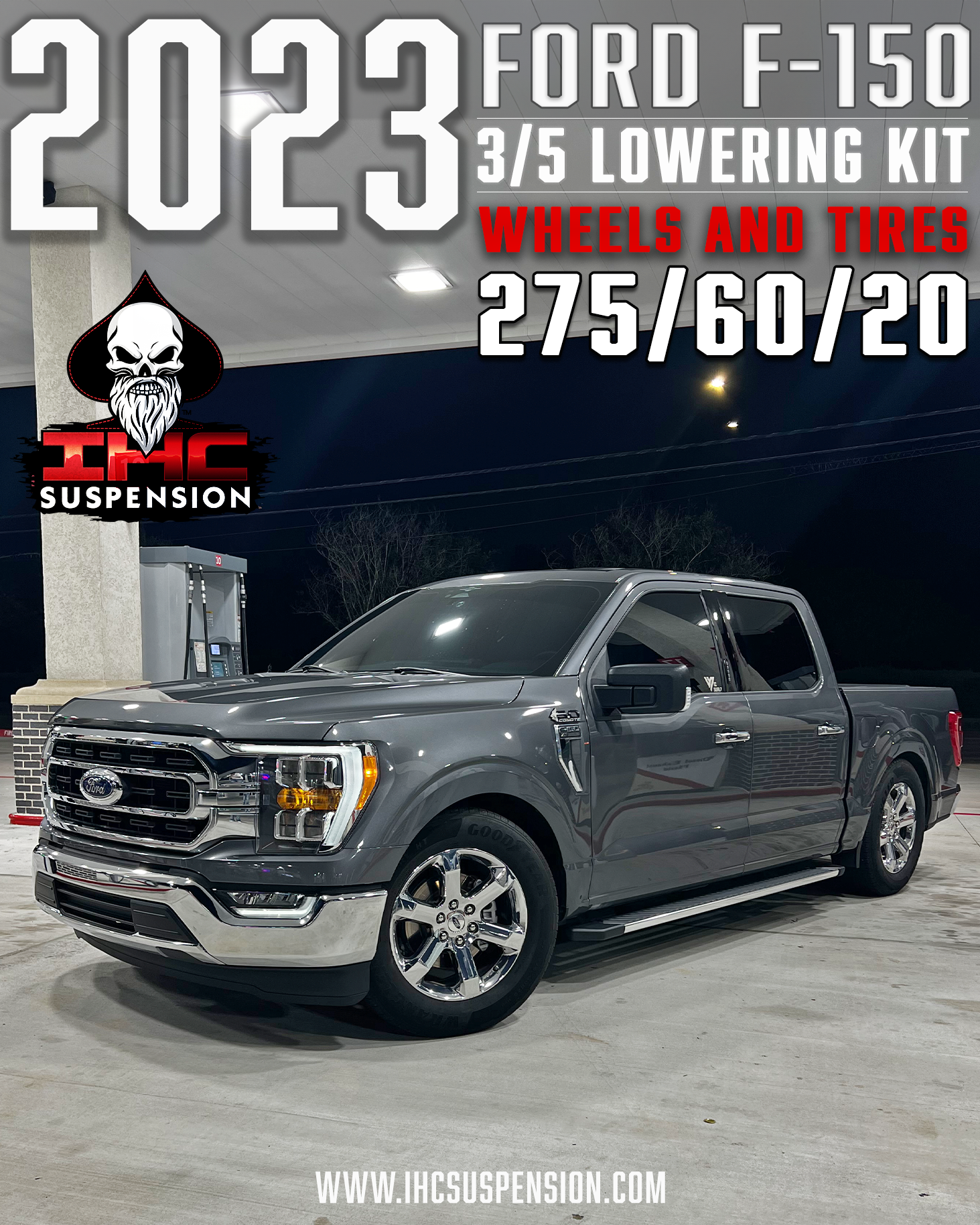 IHC Suspension - 2021-2026 F-150 2WD Extended/Crew Cab 3/5 Lowering Kit