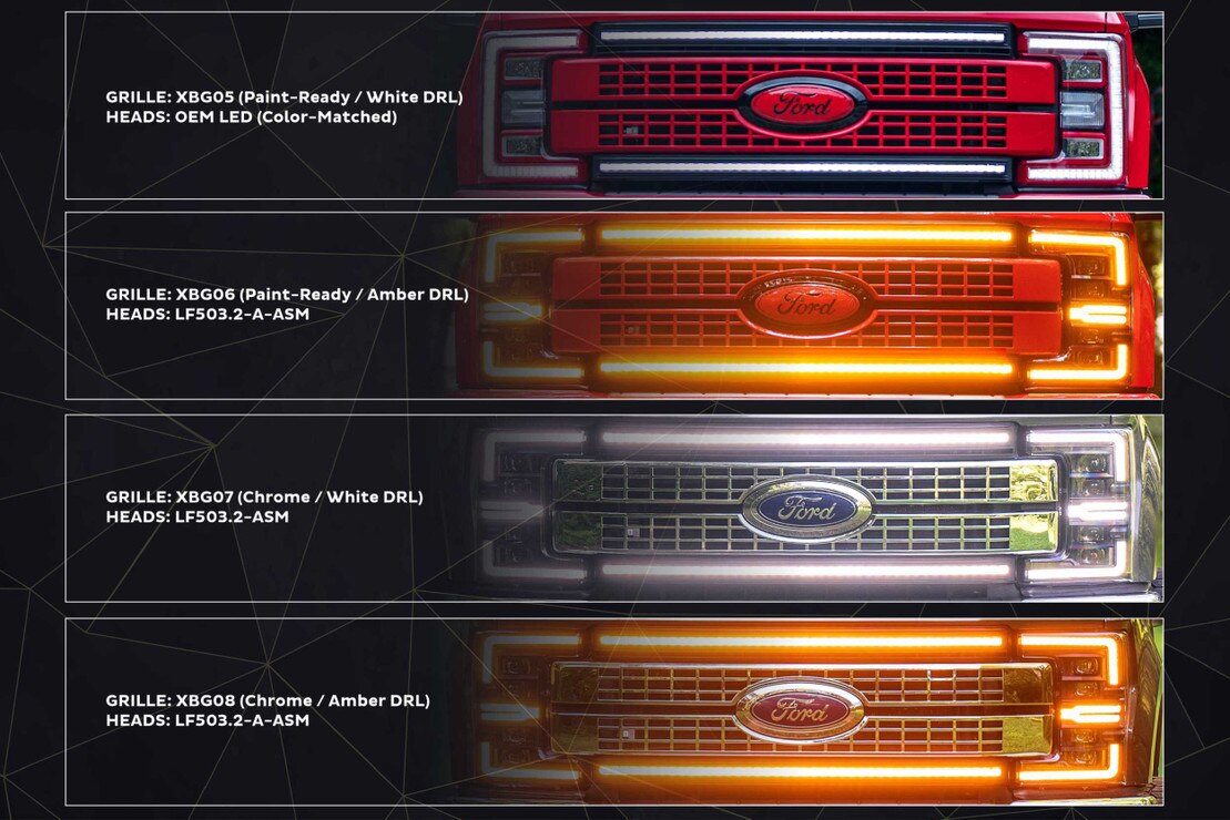 Morimoto - Ford Super Duty (17-19) - XB LED Headlights - Amber DRL (Halogen Truck)